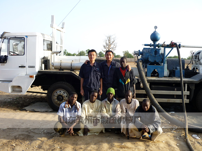 BZC350 truck mounted water well drilling rig in Nigeria, Africa 